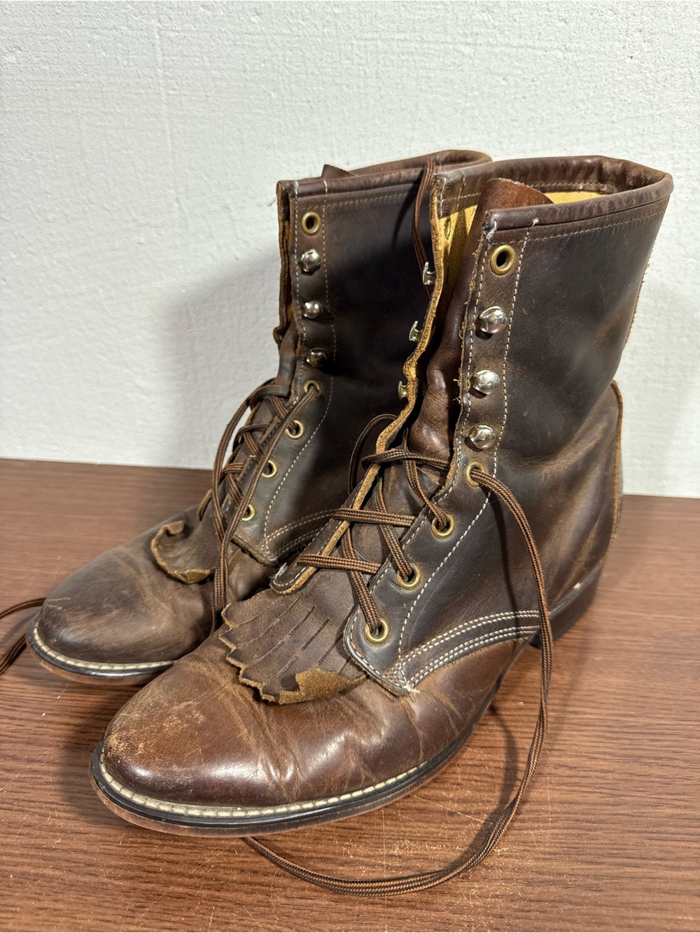 Laredo Boots Leather Roper Size 7/37